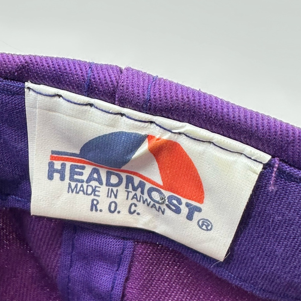 Vintage Cedar Island NC Snapback Hat Mens Purple M/V Ferry Pirate Script 90's - Picture 7 of 7